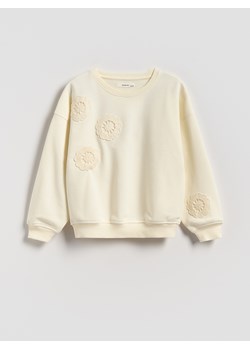 Reserved - Bluza z haftem - kremowy ze sklepu Reserved w kategorii Bluzy dziewczęce - zdjęcie 189270453