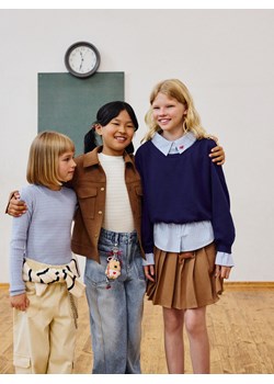 Reserved - Plisowana spódnica z zawieszką - beżowy ze sklepu Reserved w kategorii Spódnice dziewczęce - zdjęcie 189270631