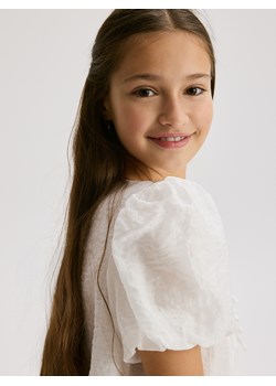 Reserved - Bluzka z kokardkami - złamana biel ze sklepu Reserved w kategorii Bluzki dziewczęce - zdjęcie 189270723