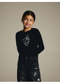 Reserved - Bluzka z aplikacją Kuromi - czarny ze sklepu Reserved w kategorii Bluzki dziewczęce - zdjęcie 189271383