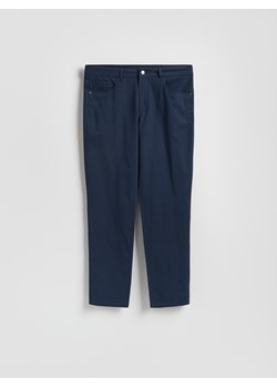 Reserved - Bawełniane spodnie slim fit - granatowy ze sklepu Reserved w kategorii Spodnie męskie - zdjęcie 189271400