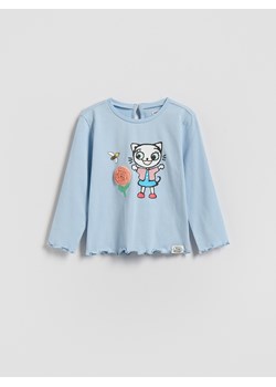 Reserved - Koszulka Kicia Kocia - jasnoniebieski ze sklepu Reserved w kategorii Bluzki dziewczęce - zdjęcie 189271454