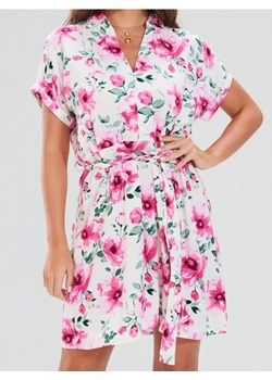 Sinsay - Wiskozowa sukienka mini w kwiatowy wzór - wielobarwny ze sklepu Sinsay w kategorii Sukienki - zdjęcie 189272951