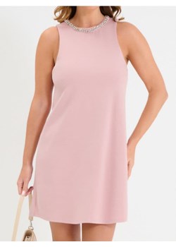 Sinsay - Sukienka mini z ozdobnymi dżetami przy dekolcie - różowy ze sklepu Sinsay w kategorii Sukienki - zdjęcie 189272973