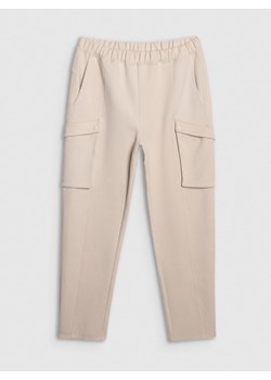 Męskie spodnie casual cargo 4F 4FWSS25TTROM0990 - beżowe ze sklepu Sportstylestory.com w kategorii Spodnie męskie - zdjęcie 189273694