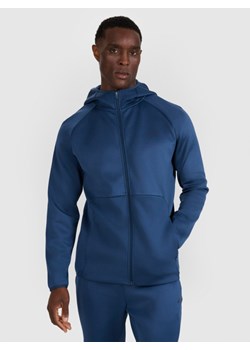 Męska bluza treningowa 4F 4FWAW25TFSWM560 - granatowa ze sklepu Sportstylestory.com w kategorii Bluzy męskie - zdjęcie 189273723