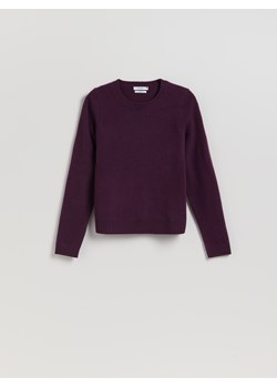 Reserved - Wełniany sweter - ciemnofioletowy ze sklepu Reserved w kategorii Swetry damskie - zdjęcie 189274770