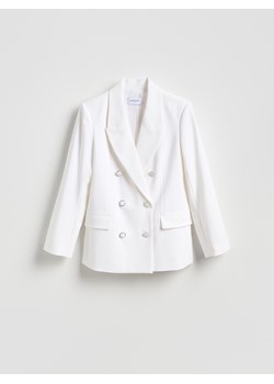 Reserved - Dwurzędowa marynarka - złamana biel ze sklepu Reserved w kategorii Marynarki damskie - zdjęcie 189274802
