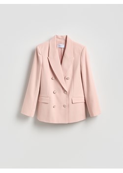 Reserved - Dwurzędowa marynarka - pastelowy róż ze sklepu Reserved w kategorii Marynarki damskie - zdjęcie 189274804
