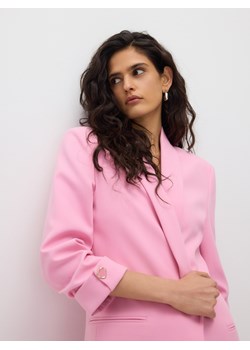 Reserved - Marynarka z dodatkiem wiskozy - różowy ze sklepu Reserved w kategorii Marynarki damskie - zdjęcie 189274810