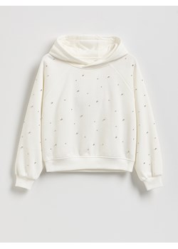 Reserved - Bluza z aplikacjami - złamana biel ze sklepu Reserved w kategorii Bluzy dziewczęce - zdjęcie 189275042