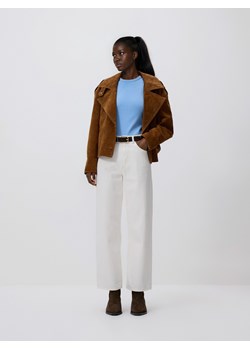 Reserved - Bawełniany top - jasnoniebieski ze sklepu Reserved w kategorii Bluzki damskie - zdjęcie 189275402