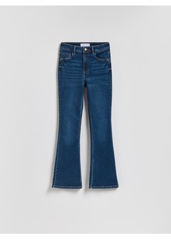 Reserved - Jeansy flare z krótszą nogawką - granatowy ze sklepu Reserved w kategorii Jeansy damskie - zdjęcie 189275524