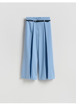 Reserved - Spodnie z zakładkami - jasnoniebieski ze sklepu Reserved w kategorii Spodnie damskie - zdjęcie 189275574