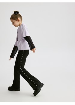 Reserved - Spodnie z aplikacją - czarny ze sklepu Reserved w kategorii Spodnie dziewczęce - zdjęcie 189275960