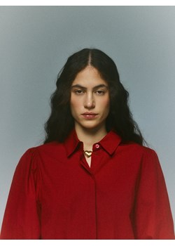 Reserved - Koszula z bufiastymi rękawami - czerwony ze sklepu Reserved w kategorii Koszule damskie - zdjęcie 189276000