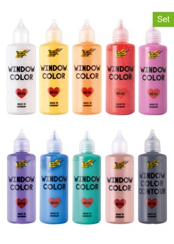 folia PAPER Farby witrażowe (10 szt.) "Basic" - po 80 ml - 4+ ze sklepu Limango Polska w kategorii Zabawki - zdjęcie 189276102