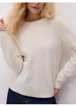 Reserved - Wełniany sweter - kremowy ze sklepu Reserved w kategorii Swetry damskie - zdjęcie 189276903