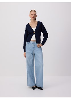 Reserved - Jeansy wide leg ze średnim stanem - niebieski ze sklepu Reserved w kategorii Jeansy damskie - zdjęcie 189277170