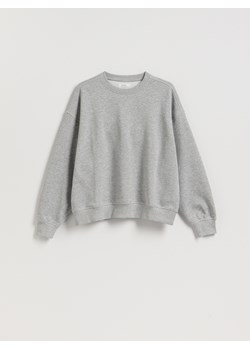 Reserved - Gładka bluza z bawełną - jasnoszary ze sklepu Reserved w kategorii Bluzy damskie - zdjęcie 189277250