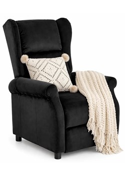 Czarny rozkładany fotel uszak T2-D27 ze sklepu Edinos.pl w kategorii Fotele - zdjęcie 189278251