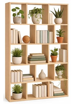 Regał Dąb Nowoczesny Sonoma Wiszący Lub Stojący B2-D98 ze sklepu Edinos.pl w kategorii Regały i witryny - zdjęcie 189278254