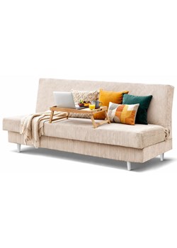 Beżowa tapicerowana wersalka sztruksowa z funkcją spania F6-G54 ze sklepu Edinos.pl w kategorii Sofy i kanapy - zdjęcie 189278294