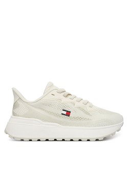 Sneakersy Tommy Jeans Tjw Sporty Knit Runner EN0EN02962 Biały ze sklepu eobuwie.pl w kategorii Buty sportowe damskie - zdjęcie 189278333