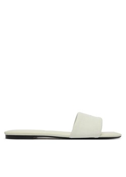 Calvin Klein Klapki Square Flat Sndl Canvas Hw HW0HW03129 Biały ze sklepu MODIVO w kategorii Klapki damskie - zdjęcie 189279071