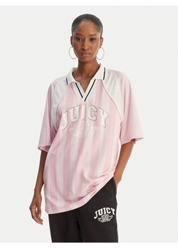 Juicy Couture Polo Juicy Football JCSCT126407 Różowy Oversize ze sklepu MODIVO w kategorii Bluzki damskie - zdjęcie 189279072