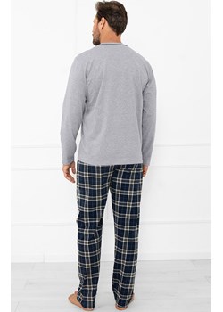 Piżama męska z długim rękawem i długimi spodniami szara Andreas, Kolor szaro-granatowy, Rozmiar M, Italian Fashion ze sklepu Primodo w kategorii Piżamy męskie - zdjęcie 189279522