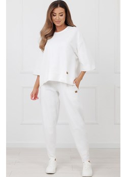 Bluzka damska z rękawem 3/4 ecru Kaori, Kolor ecru, Rozmiar S, Italian Fashion ze sklepu Primodo w kategorii Bluzki damskie - zdjęcie 189279572