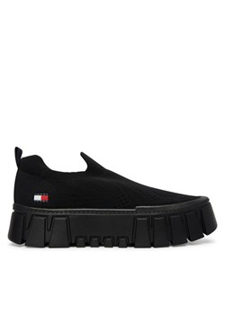 Tommy Jeans Sneakersy Tjw Chunky Knit Sneaker EN0EN03014 Czarny ze sklepu MODIVO w kategorii Buty sportowe damskie - zdjęcie 189279830
