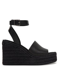 Calvin Klein Espadryle Wedge Espad 70 Aop Lth HW0HW03138 Czarny ze sklepu MODIVO w kategorii Espadryle damskie - zdjęcie 189279863