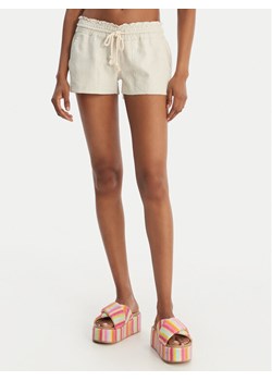 Roxy Szorty materiałowe Oceanside ARJNS03007 Beżowy Regular Fit ze sklepu MODIVO w kategorii Szorty - zdjęcie 189279962