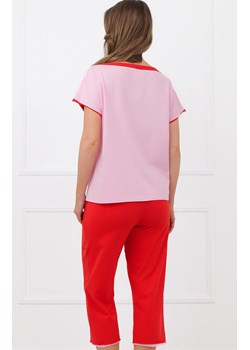Piżama damska ze spodniami 3/4 czerwono-różowa Sabrina, Kolor czerwono-różowy, Rozmiar S, Italian Fashion ze sklepu Intymna w kategorii Piżamy damskie - zdjęcie 189281140