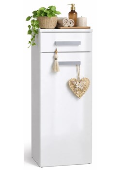 Szafka Łazienkowa Biały Słupek Połysk F8-M89 ze sklepu Edinos.pl w kategorii Szafki i regały łazienkowe - zdjęcie 189281181