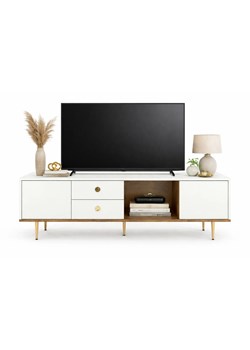 Szafka RTV na nóżkach - Biały F0-C45 ze sklepu Edinos.pl w kategorii Szafki RTV - zdjęcie 189281183