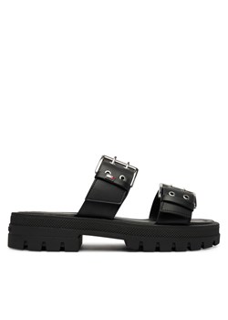Klapki Tommy Jeans Tjw Buckle Straps Sandal EN0EN02966 Czarny ze sklepu eobuwie.pl w kategorii Klapki damskie - zdjęcie 189281274