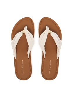 Japonki Tommy Hilfiger Th Ltr Footbed Summer Sandal FW0FW09194 Écru ze sklepu eobuwie.pl w kategorii Klapki damskie - zdjęcie 189281300