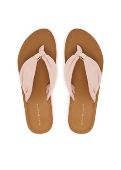 Japonki Tommy Hilfiger Th Ltr Footbed Summer Sandal FW0FW09194 Różowy ze sklepu eobuwie.pl w kategorii Klapki damskie - zdjęcie 189281330