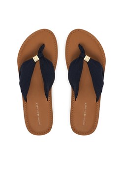 Japonki Tommy Hilfiger Th Ltr Footbed Summer Sandal FW0FW09194 Granatowy ze sklepu eobuwie.pl w kategorii Klapki damskie - zdjęcie 189281340