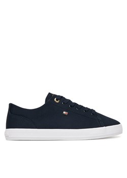 Sneakersy Tommy Hilfiger Th Foxing Sneaker Canvas FW0FW09170 Granatowy ze sklepu eobuwie.pl w kategorii Buty sportowe damskie - zdjęcie 189281341
