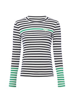 Marc Cain Damska koszulka z długim rękawem Kobiety Dżersej czarny w paski ze sklepu vangraaf w kategorii Bluzki damskie - zdjęcie 189283233