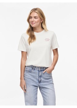 Vila Koszulka damska - VISybilla Cherry Kobiety Bawełna (100%) biały jednolity ze sklepu vangraaf w kategorii Bluzki damskie - zdjęcie 189283281