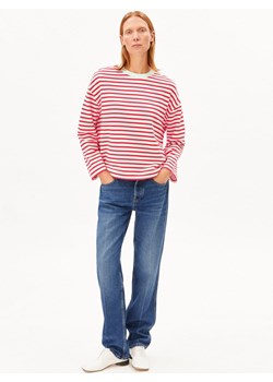 ARMEDANGELS Damska koszulka z długim rękawem - Frankaa Marlen Stripe Kobiety Bawełna (100%) czerwony w paski ze sklepu vangraaf w kategorii Bluzki damskie - zdjęcie 189283284