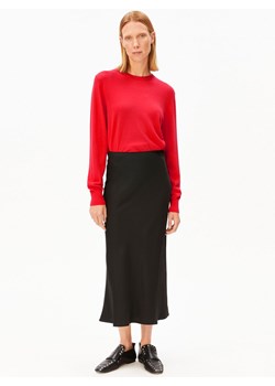 ARMEDANGELS Damska satynowa spódnica - Lenovaa Kobiety Satyna czarny jednolity ze sklepu vangraaf w kategorii Spódnice - zdjęcie 189283290