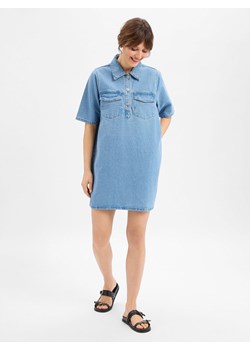 Noisy May Dżinsowa sukienka damska Kobiety Bawełna (100%) jasnoniebieski jednolity ze sklepu vangraaf w kategorii Sukienki - zdjęcie 189283300