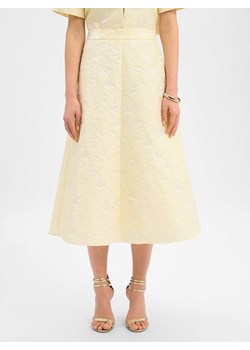 Marie Lund Damska spódnica midi Kobiety waniliowy wypukły wzór tkaniny ze sklepu vangraaf w kategorii Spódnice - zdjęcie 189283332