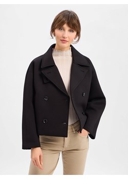 Someday Damski trencz - Vamera Kobiety Sztuczne włókno czarny jednolity ze sklepu vangraaf w kategorii Kurtki damskie - zdjęcie 189283343